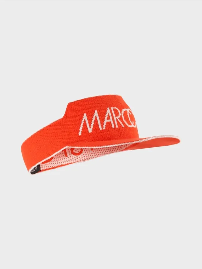Damen Marc Cain Accessoires Visor Cap Aus Technischem Strick Campari