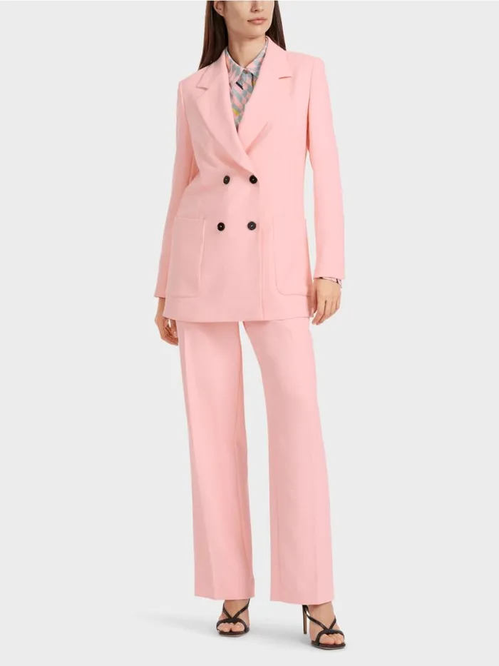 Damen Marc Cain Blazer Blazer Im CrinkleLook Soft Powder Pink