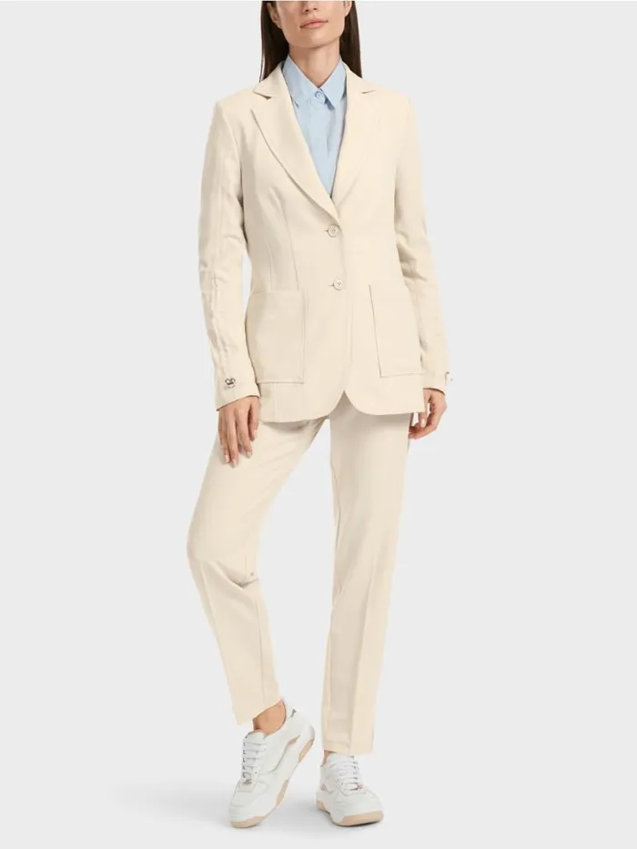 Damen Marc Cain Blazer Taillierter Blazer Soft Moon Rock