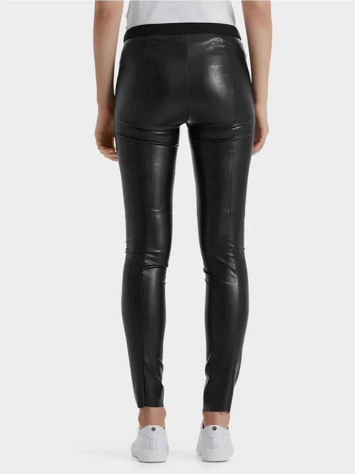Damen Marc Cain Hosen Leggings Aus Kunstleder Black
