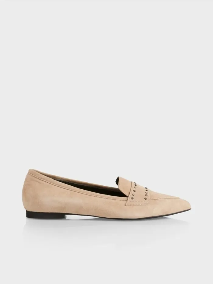 Damen Marc Cain Schuhe Ballerinas Mit Nieten Bright Toffee