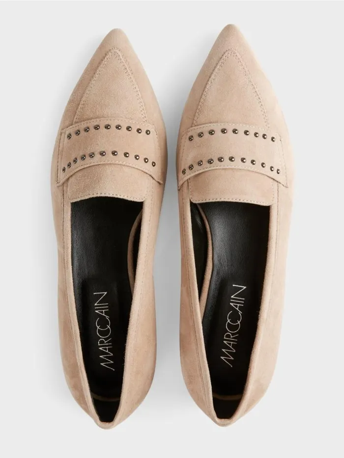 Damen Marc Cain Schuhe Ballerinas Mit Nieten Bright Toffee