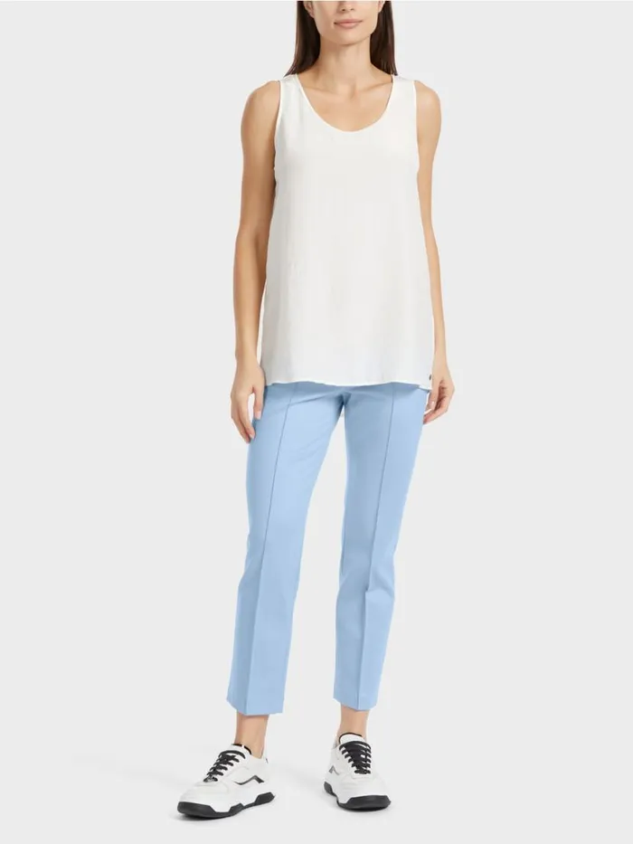 Damen Marc Cain Shirts and Tops Leichtes rmelloses Top Offwhite