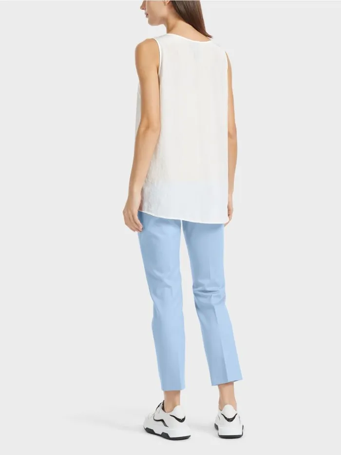Damen Marc Cain Shirts and Tops Leichtes rmelloses Top Offwhite