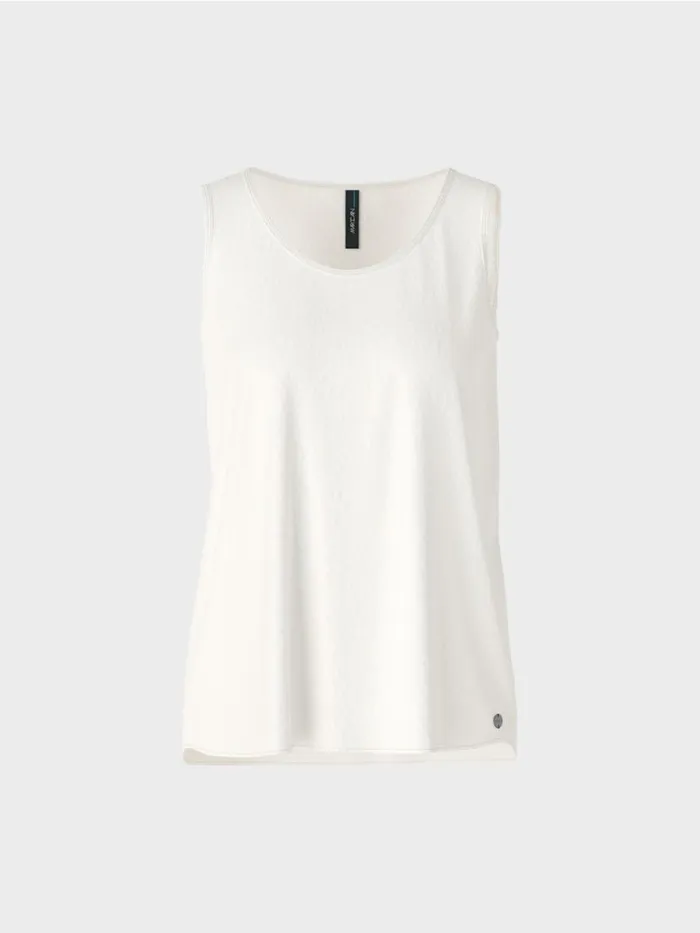 Damen Marc Cain Shirts and Tops Leichtes rmelloses Top Offwhite