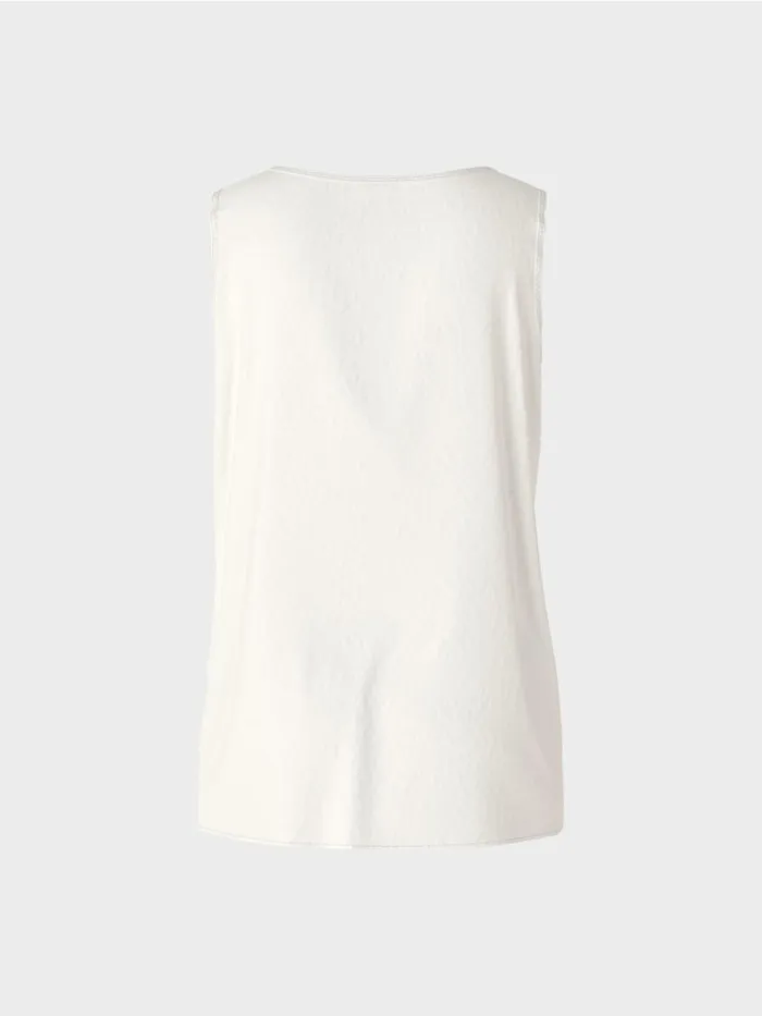 Damen Marc Cain Shirts and Tops Leichtes rmelloses Top Offwhite