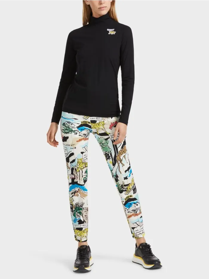 Damen Marc Cain Shirts and Tops Leichtes Und Flexibles Longsleeve Black