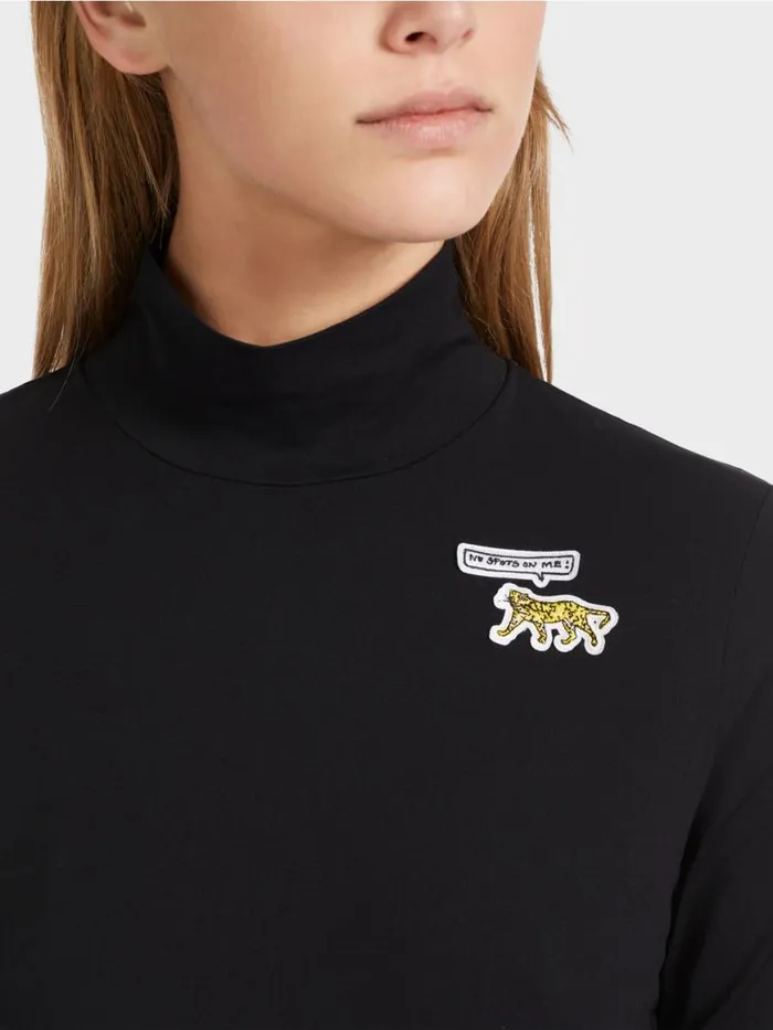 Damen Marc Cain Shirts and Tops Leichtes Und Flexibles Longsleeve Black