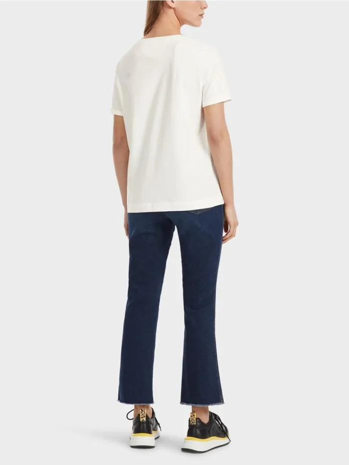 Damen Marc Cain Shirts and Tops LeoTShirt 034Rethink Together034 Offwhite