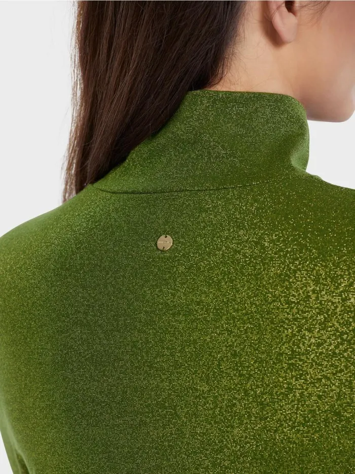 Damen Marc Cain Shirts and Tops Longsleeve Mit Lurex Orient Green