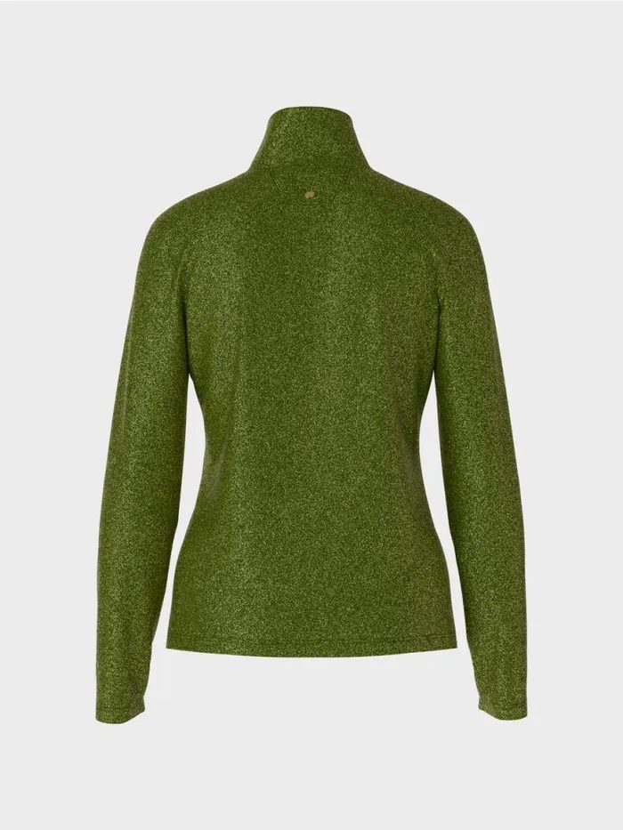 Damen Marc Cain Shirts and Tops Longsleeve Mit Lurex Orient Green