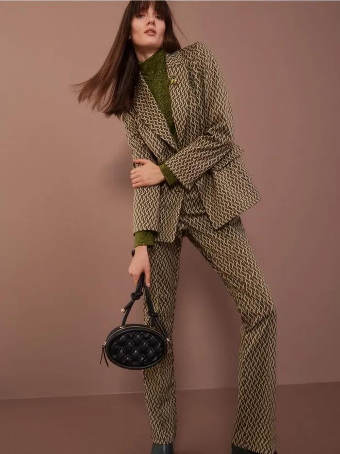 Damen Marc Cain Shirts and Tops Longsleeve Mit Lurex Orient Green