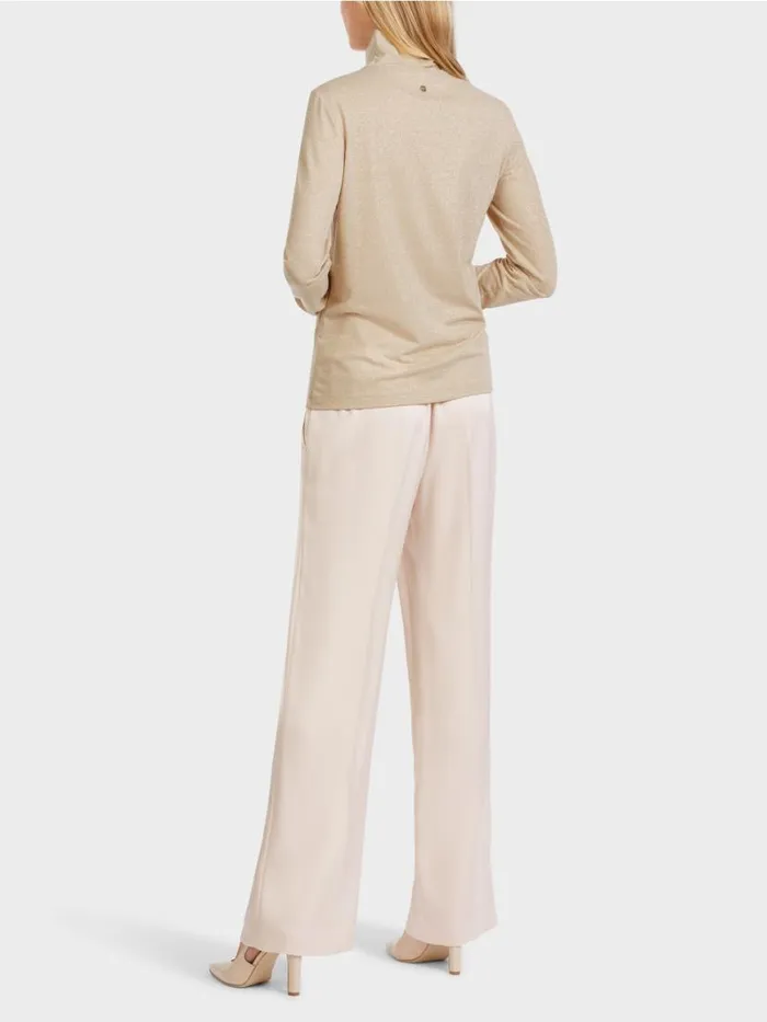 Damen Marc Cain Shirts and Tops Longsleeve Mit Lurex Soft Blossom