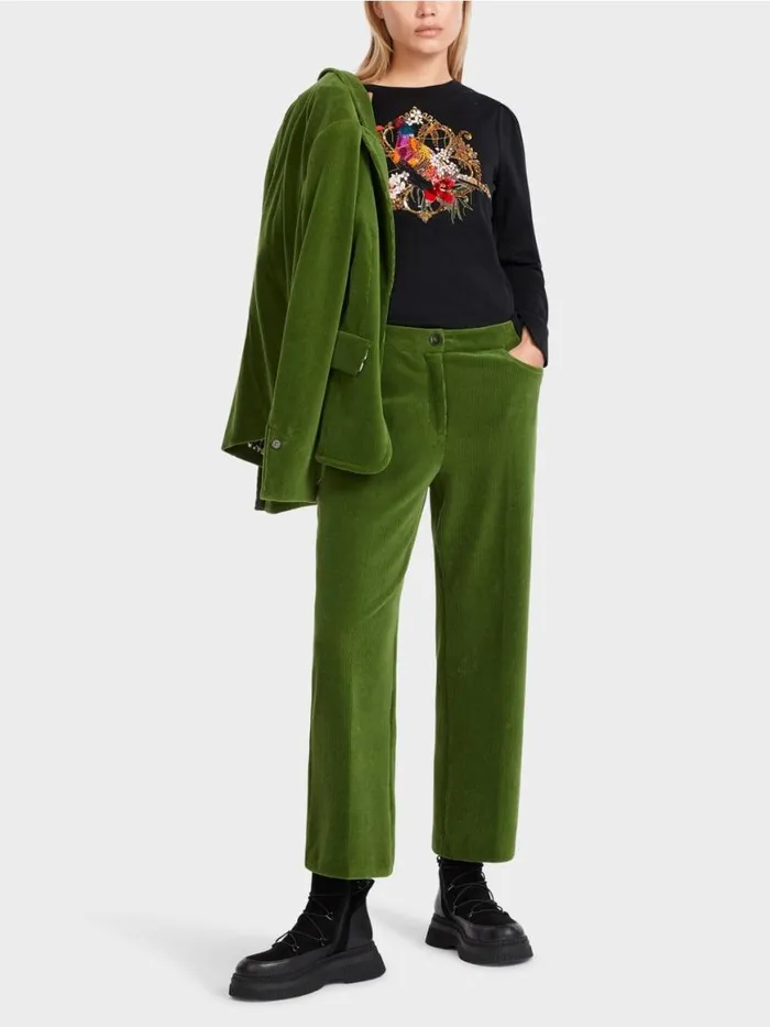 Damen Marc Cain Shirts and Tops Longsleeve Mit Paillettenmotiv Black