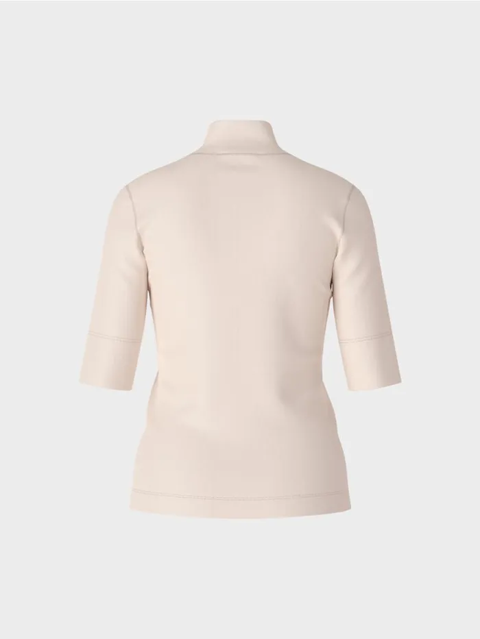 Damen Marc Cain Shirts and Tops Shirt Mit Stehkragen Und rmel Almond Blossom