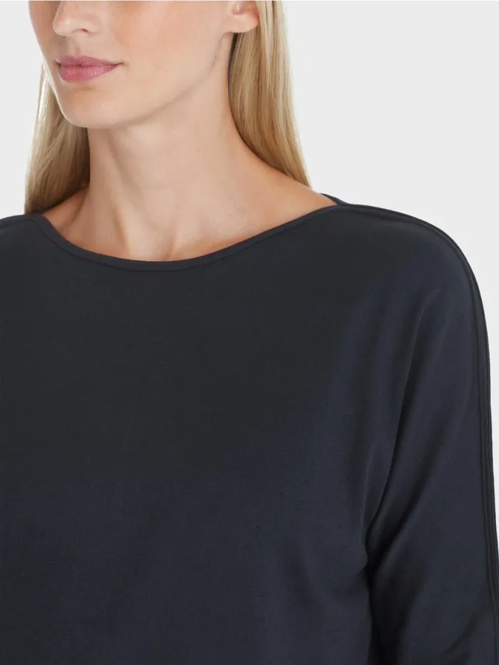 Damen Marc Cain Shirts and Tops Shirt Mit UBootAusschnitt Midnight Blue