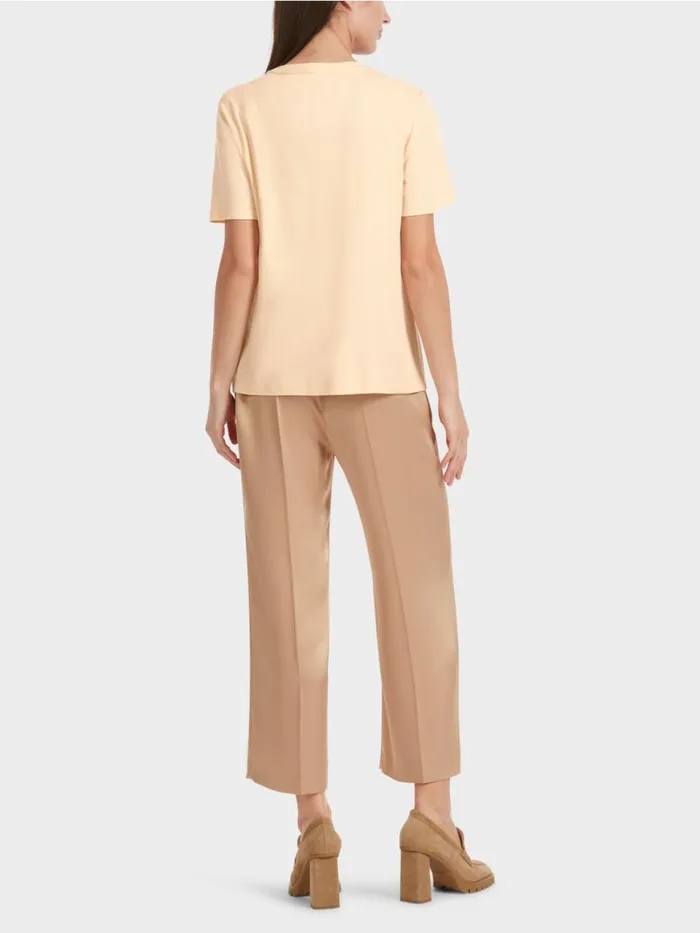 Damen Marc Cain Shirts and Tops TShirt Mit Pailletten Dark Cream