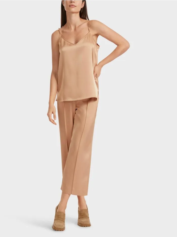 Damen Marc Cain Shirts and Tops Top Mit Schmaler Kette Bright Toffee