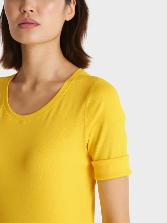 Damen Marc Cain Shirts and Tops Uni TShirt Mit 34rmel Sunshine