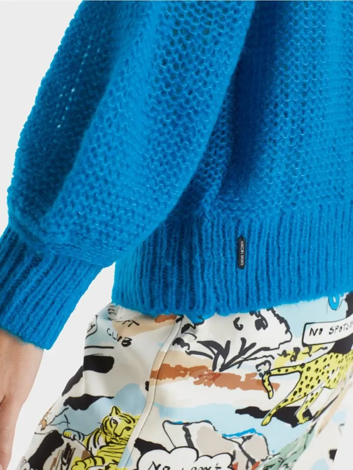 Damen Marc Cain Strick Leichter Sweater 034Rethink Together034 Deep Sea