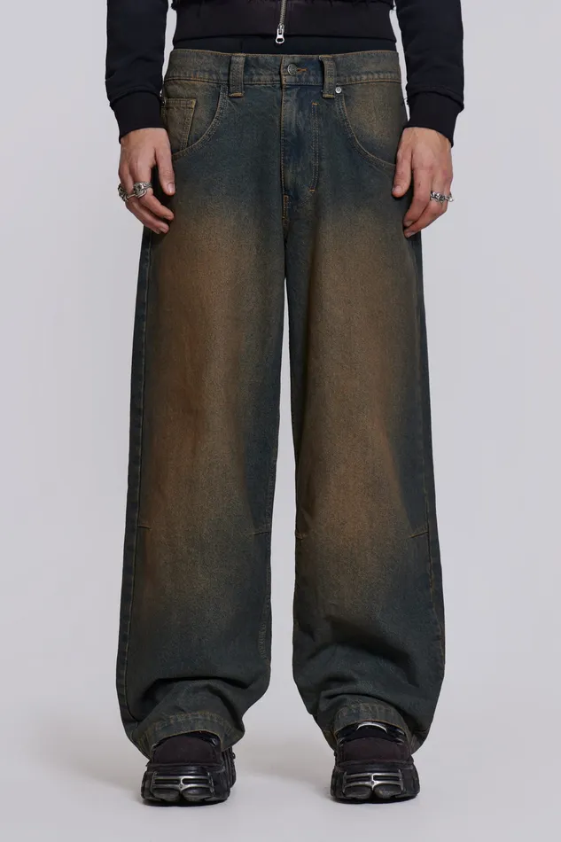 Denim Men Jaded London Shop Sand Tint Colossus Jeans