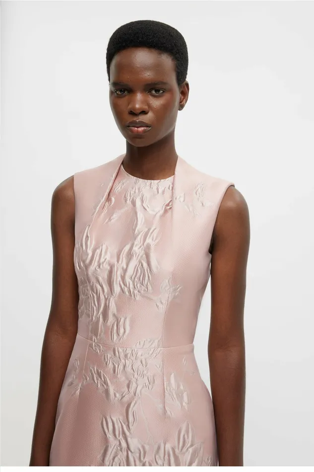 Dresses Kissa Dress In Pink Graphic Rose Jacquard Emilia Wickstead Women