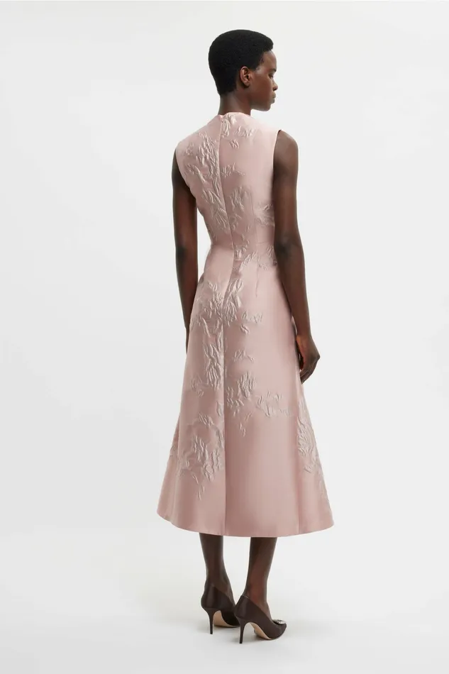 Dresses Kissa Dress In Pink Graphic Rose Jacquard Emilia Wickstead Women
