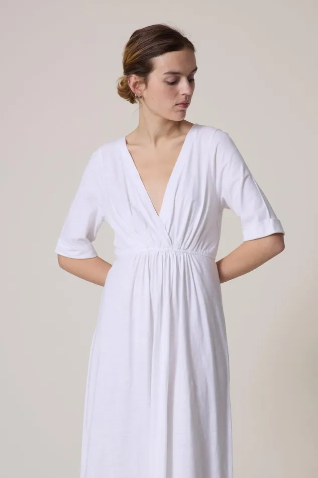 Dresses Women Leon and Harper Rala Plain Dress White