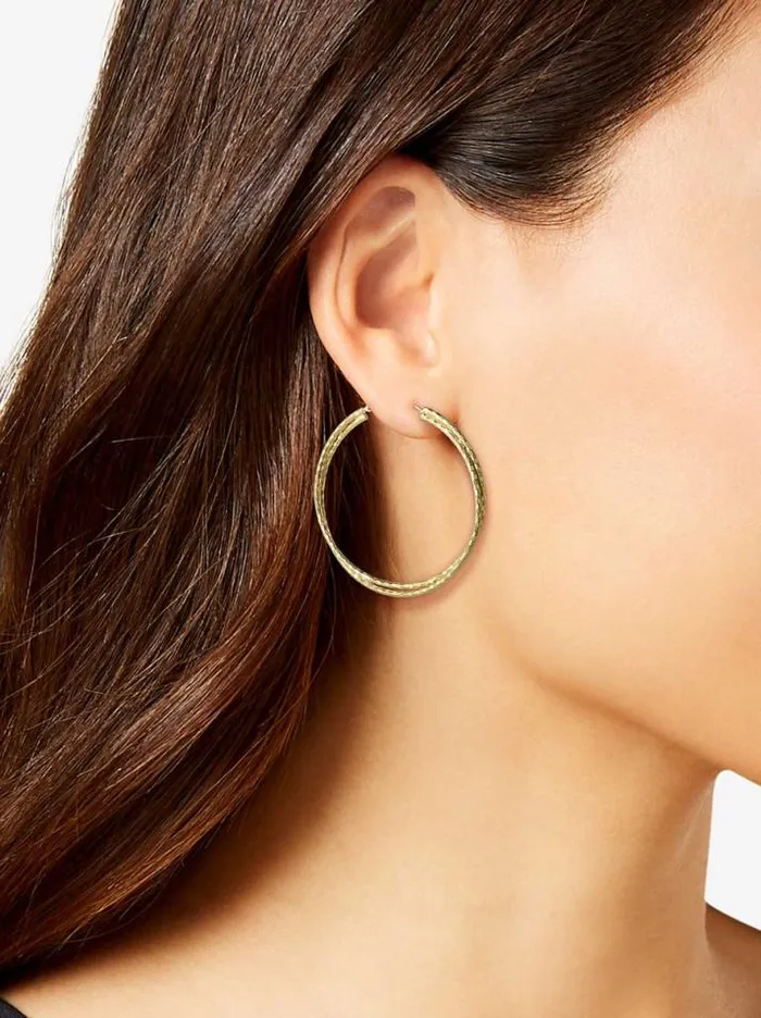 Earrings Accessories Jessica Simpson Double Hoop Faceted Earrings