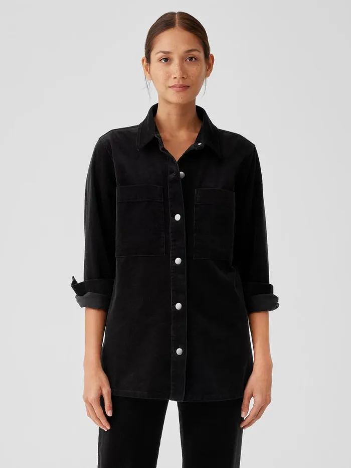 Eileen Fisher Extended Sizing 1X3X Organic Cotton Stretch Corduroy Shirt Jacket Black 8211 Shop Eileen Fisher Extended Sizing 1X3X Organic Cotton Stretch Corduroy Shirt Jacket Black 8211 Shop