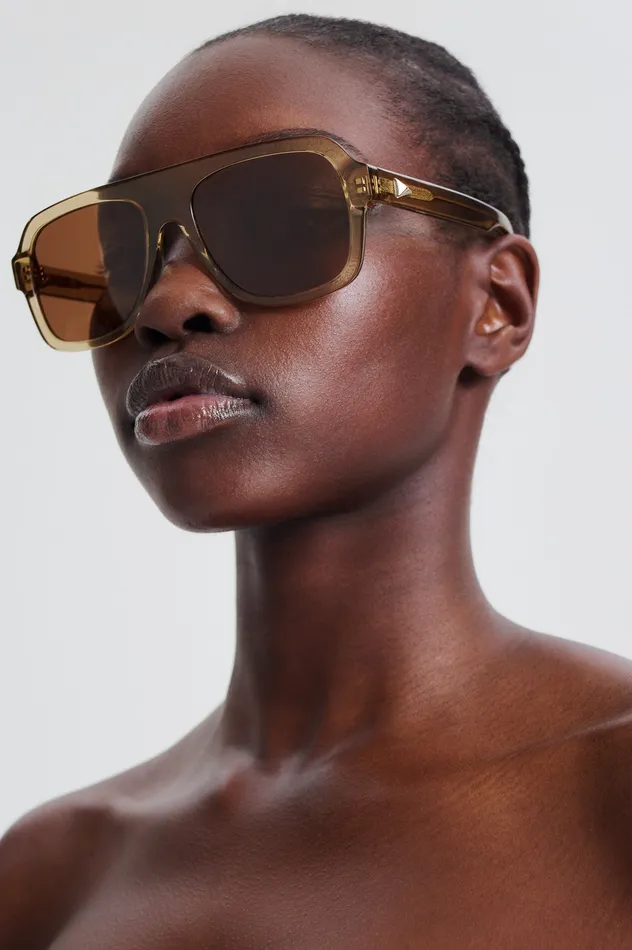 Eyewear Women ST FLAT TOP AVIATOR SUNGLASSES SAHARA Scanlan Theodore