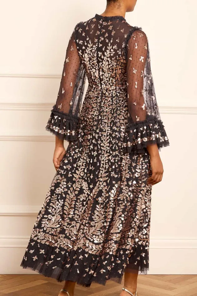 Fern Ankle Gown Black Women Needle and Thread Dresses