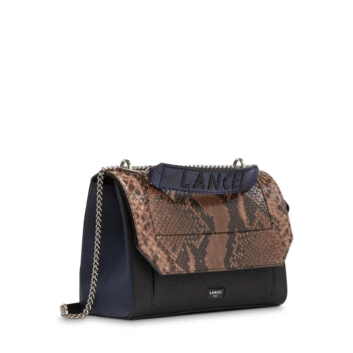 Flap Bag With Handle Brownblackpetrol Women Lancel Hand Bags Flap Bag With Handle Brownblackpetrol Women Lancel Hand Bags