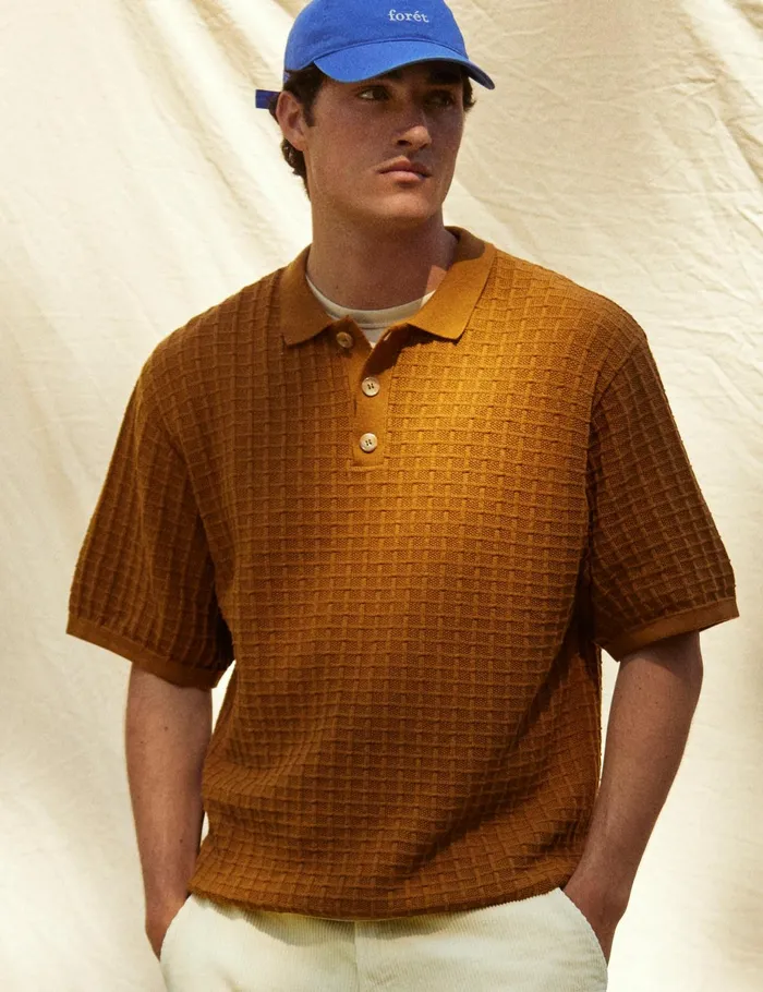 Fort Knitwear LOCH POLO KNIT Rubber 8211 Men Fort Knitwear LOCH POLO KNIT Rubber 8211 Men