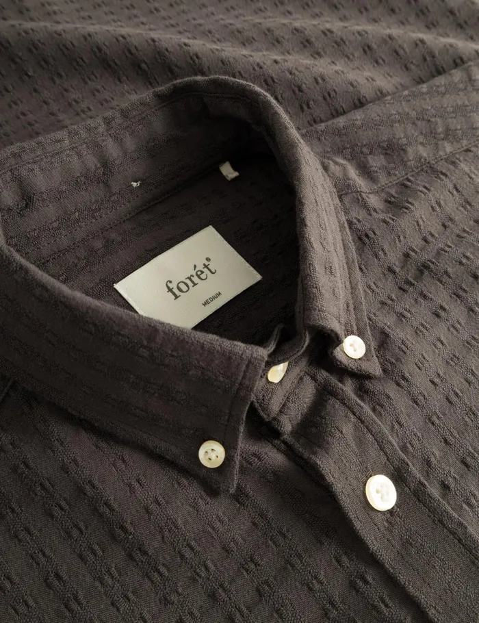 Fort Shirts DAWN JACQUARD SHIRT Cold Brown 8211 Men Fort Shirts DAWN JACQUARD SHIRT Cold Brown 8211 Men