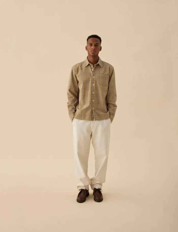 Fort Shirts FABLE CHECK SHIRT Khaki Check 8211 Men Fort Shirts FABLE CHECK SHIRT Khaki Check 8211 Men