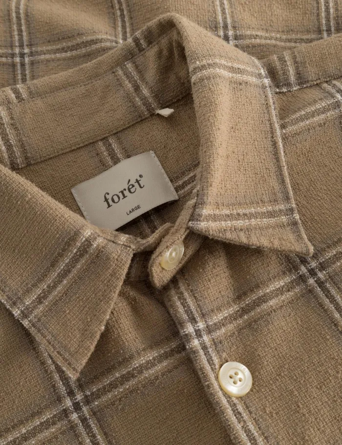 Fort Shirts FABLE CHECK SHIRT Khaki Check 8211 Men Fort Shirts FABLE CHECK SHIRT Khaki Check 8211 Men