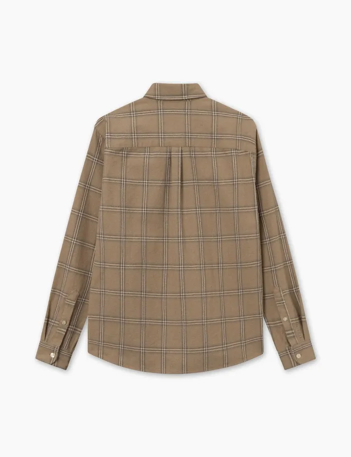 Fort Shirts FABLE CHECK SHIRT Khaki Check 8211 Men Fort Shirts FABLE CHECK SHIRT Khaki Check 8211 Men