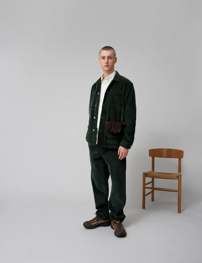 Fort Shirts ROWAN OVERSHIRT Dark Moss Corduroy 8211 Men Fort Shirts ROWAN OVERSHIRT Dark Moss Corduroy 8211 Men