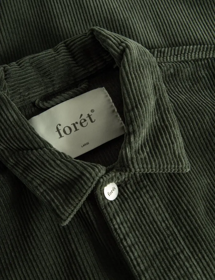 Fort Shirts ROWAN OVERSHIRT Dark Moss Corduroy 8211 Men Fort Shirts ROWAN OVERSHIRT Dark Moss Corduroy 8211 Men
