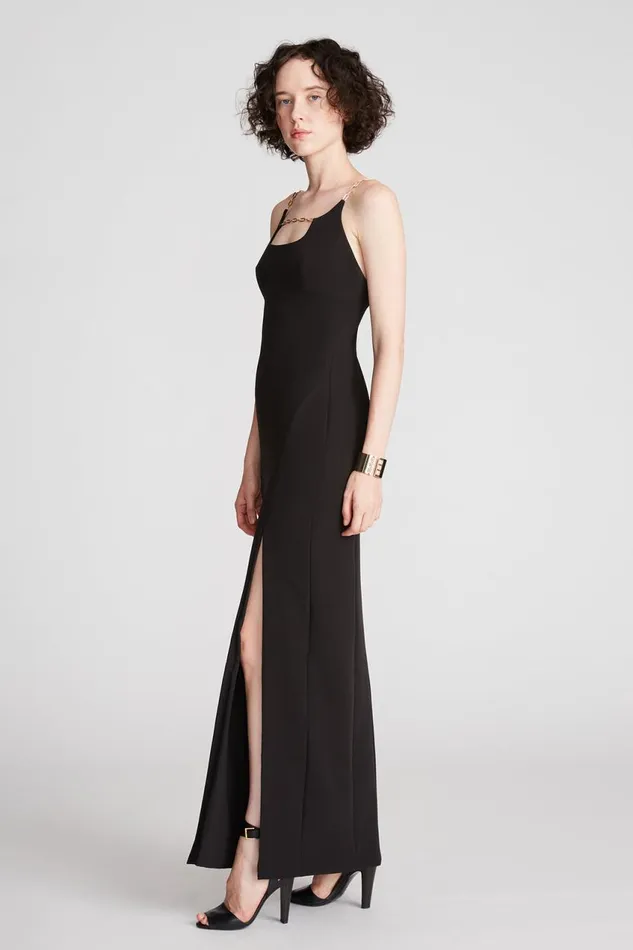Gowns Women Halston Alli Gown In Stretch Crepe Black Gowns Women Halston Alli Gown In Stretch Crepe Black