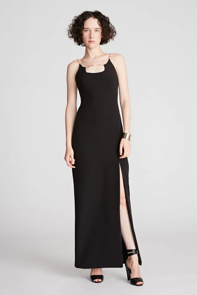 Gowns Women Halston Alli Gown In Stretch Crepe Black Gowns Women Halston Alli Gown In Stretch Crepe Black