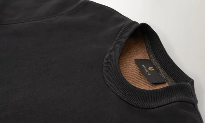 Hoodies and Sweatshirts Men Belstaff Centenary Applique Label Sweatshirt Black British Khaki Hoodies and Sweatshirts Men Belstaff Centenary Applique Label Sweatshirt Black British Khaki