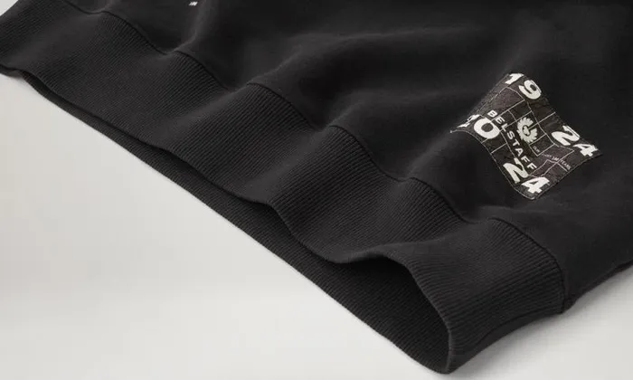 Hoodies and Sweatshirts Men Belstaff Centenary Applique Label Sweatshirt Black British Khaki Hoodies and Sweatshirts Men Belstaff Centenary Applique Label Sweatshirt Black British Khaki
