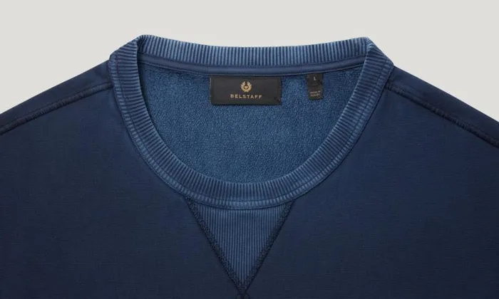 Hoodies and Sweatshirts Men Belstaff Hockley Crewneck Sweatshirt Insignia Blue Hoodies and Sweatshirts Men Belstaff Hockley Crewneck Sweatshirt Insignia Blue
