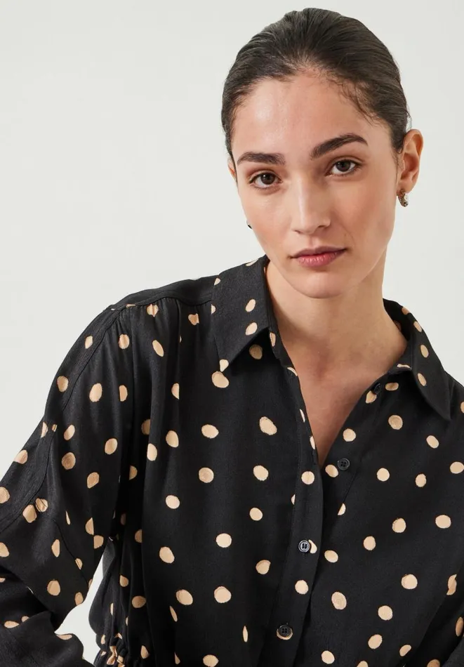 Hush Dresses Women Alba Mini Relaxed Shirt Dress Painted Polka