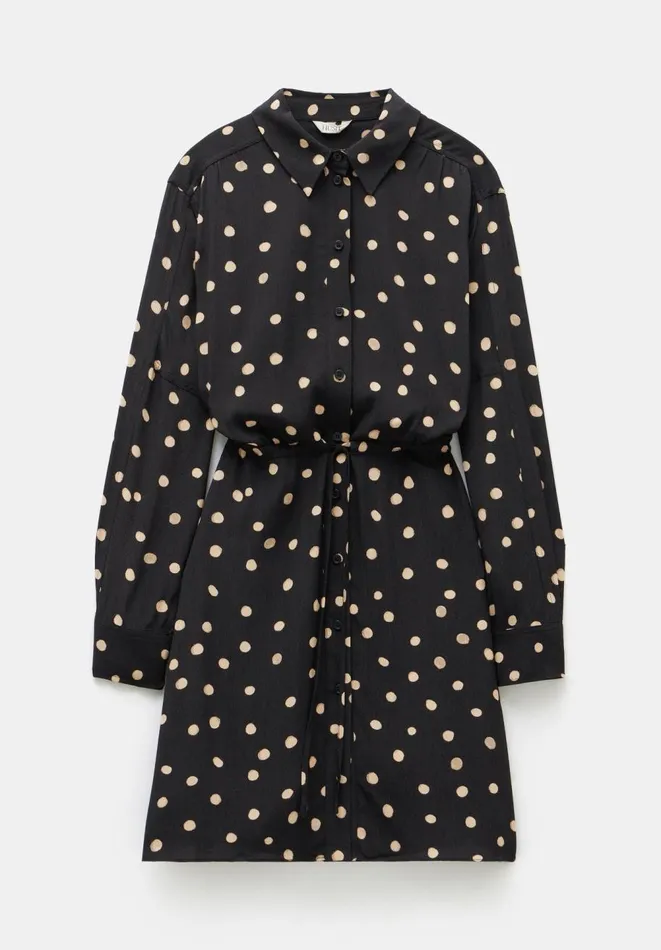 Hush Dresses Women Alba Mini Relaxed Shirt Dress Painted Polka