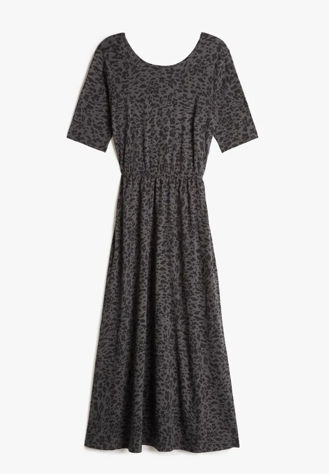 Hush Dresses Women Nelly Jersey Midi Dress Floral Animal Greyblack