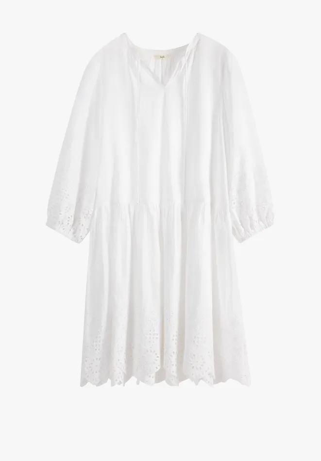 Hush Dresses Women Soleil Broderie Smock Dress White