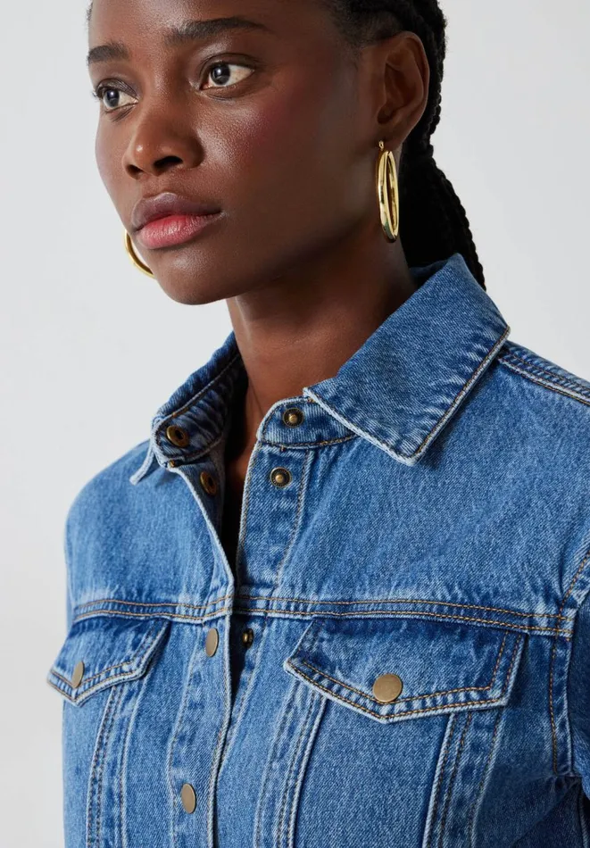 Hush Dresses Women Tate Denim Maxi Shirt Dress Mid Authentic Wash